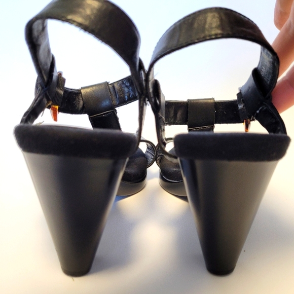 Aerosoles Black Sandals Heel 7 cm size us 8 super soft insole - Picture 5 of 15